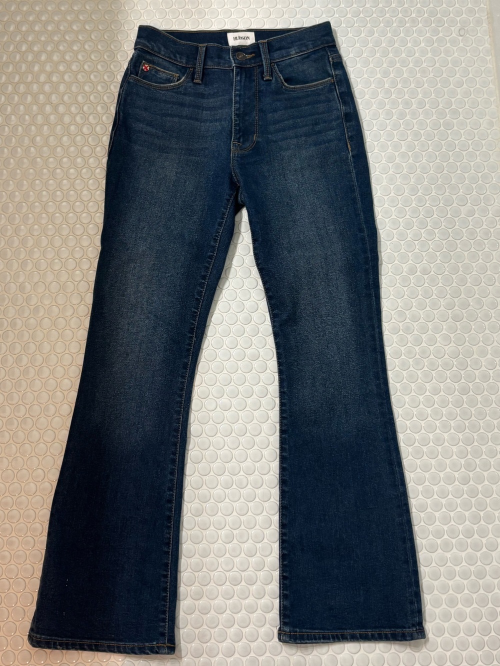 Hudson Blair Dark Wash Mini-Flare Jeans- 23